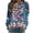 Multicolor#1, variant on MELDVDIB Womens Sweatshirts Fall Winter Fashion Casual Floral Printed Long Sleeve Crewneck Hoodless Sweatshirts Pullover Tops Multicolor M