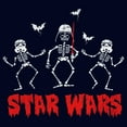 thumbnail image 2 of Men's Star Wars Halloween Vader Skeletons Graphic Tee Navy Blue Medium, 2 of 5