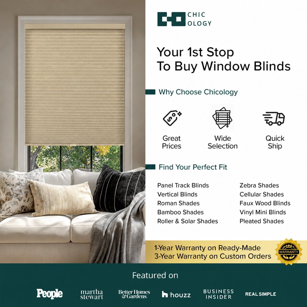Chicology 58.75"W X 48"H Cordless Double Cell Cellular Shades Light Filtering Khaki