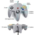 thumbnail image 4 of Luxmo 2Pack N64 Controller, Classic Retro Wired Controllers Gamepad Controller Joystick for N64 Console Video Games System(Gray), 4 of 9