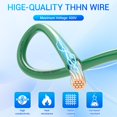 thumbnail image 3 of Cable THHN Wire, calibre 12, 50 pies, UL83 THHN/THWN-2, 12 AWG, cobre trenzado con revestimiento de, 3 of 7