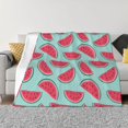 thumbnail image 1 of Fotbe Watermelon Manta de Franela con Estampado, Manta Ultrasuave para Cama, Sofá, Auto, Hipoalergénica y Antibolitas-60"x50", 1 of 6
