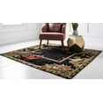 thumbnail image 3 of Rugs.com Pastoral Collection Rug – 6 Ft Square Black Medium Rug Perfect For Living Rooms, Kitchens, Entryways, 3 of 9