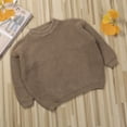 thumbnail image 3 of Toddler Baby Fall Winter Sweaters, Kids Long Sleeve Knitted Solid Thick Pullover Clothes, 1-5T, 3 of 7