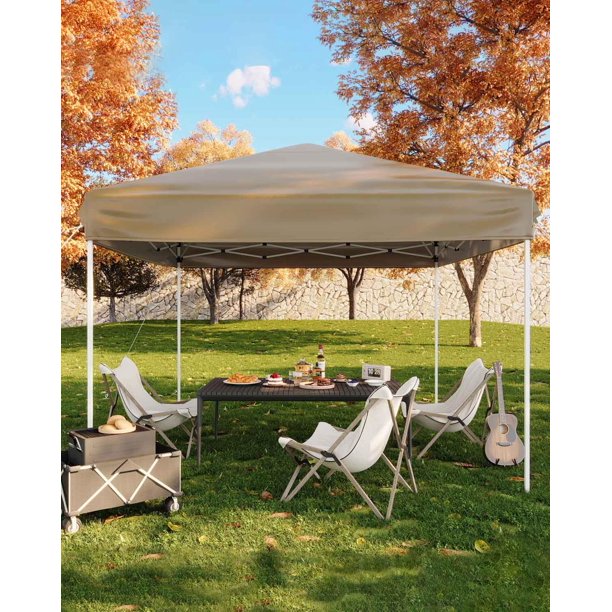 Yeshouse 10x10 popup Canopy tienda, tienda al aire libre con 3 altura ajustable, fácil de configurar Canopy con 4 bolsas de arena y bolsa de transporte para acamp, fiestas, eventos al aire libre