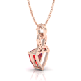 thumbnail image 3 of Garnet Trillion Cut Fancy Rose Gold Plated Necklace Birthday Gift For Friends || Ali Baba Jewellery, 3 of 5