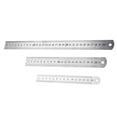 thumbnail image 1 of 3 Pcs Stainless Steel Ruler Double Scale Ruler Measuring Tool for Engineering School Office (Size 20cm, 30cm, 15cm, Each has One Pcs), 1 of 8