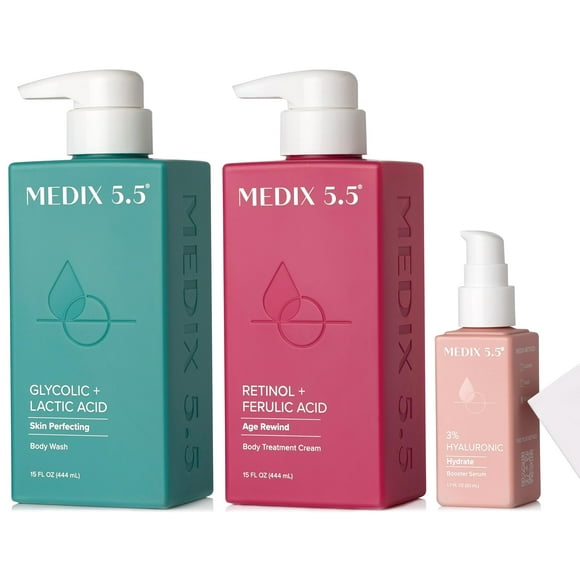 Set antienvejecimiento Medix 5.5 para el cuidado de la piel con retinol y ácido hialurónico