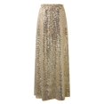 thumbnail image 6 of Womens Skirts Elastic Waist Gold Sequin Glitter Elegant Slim Fit Holiday Long Female Floor Length Skirt Activewear, 6 of 7
