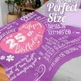 thumbnail image 4 of 25th Birthday Gifts for Women, Daughter, 1996, 25th Flannel Fleece Blankets, Birthday Gifts for Women, Female, Friends, Funny Present Ideas for Her, Purple (50*60), 4 of 6