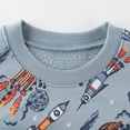 thumbnail image 4 of URMAGIC Toddler Boy Long Sleeve Round Neck Hoodie Kids 117% Cotton Cute Cartoon Print Sports Shirt Comfort Fleece Sweatshirt, 4 of 8