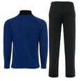 thumbnail image 4 of X-2 Men Tracksuits 2 Pieces Set Jogging Athletic Sports Set Blue Black Size M, 4 of 6
