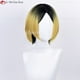 thumbnail image 2 of Anime Haikyuu Karasuno High School Volleyball Club Cosplay Kenma Kozume Wig Kozume Kenma Cosplay Wig 30cm Short Golden Black Wig heqiyong LED, 2 of 2