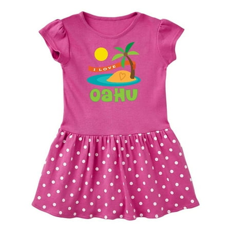 

Inktastic I Love Oahu Gift Baby Girl Dress