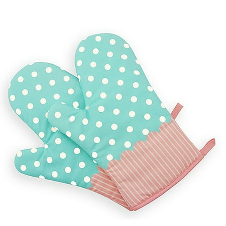 

Papaba Oven Mitt 1Pc Anti-slip Dots Printing Oven Mitt Heat Resistant Hand Protector Glove Holder