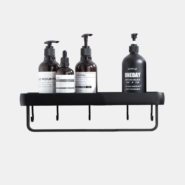 Cipaher Estante de Baño Multifuncional 40cm con 5 Ganchos con Toallero