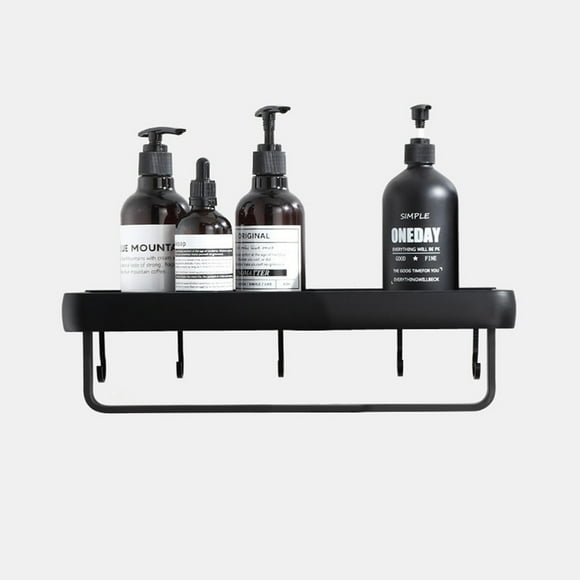 Cipaher Estante de Baño Multifuncional 40cm con 5 Ganchos con Toallero
