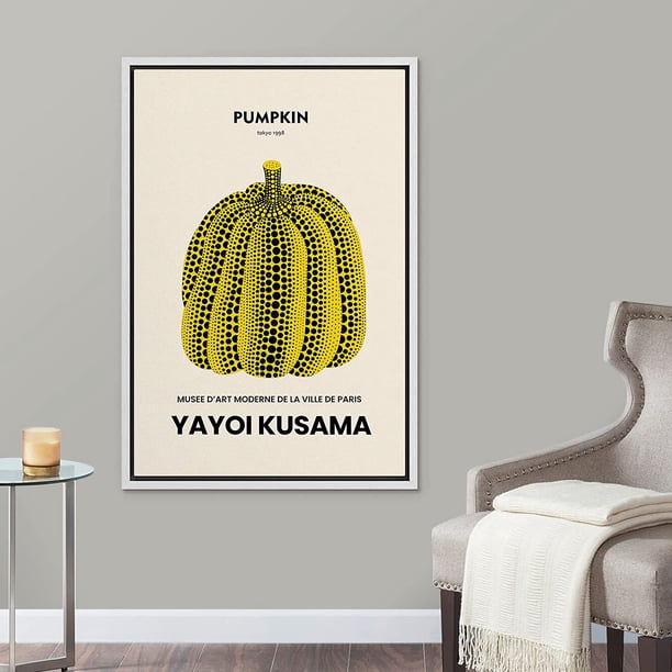 PixonSign Framed Canvas Print Wall Art Japanese Pumpkin Yayoi