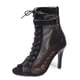thumbnail image 2 of Sandalias Altas Bomba Botas Verano Malla Mujeres Peep Toe Cordera Correa Hebilla para Fiesta, 2 of 8