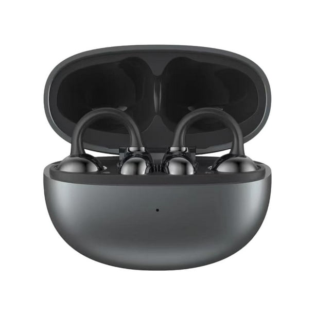 Auriculares inalámbricos elegantes V5.4 con cancelación de ruido y estuche de carga cómodo. Negro