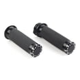 thumbnail image 6 of ZS 1" Black Motorbike Handlebar Hand Grips Fit For Harley Touring Sportster Dyna Softail VRSC, 6 of 7