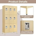 thumbnail image 5 of Fesbos Locker, Metal Locker for Employees, Large Steel Storage Locker Cabinet-9 Doors Lockers Organizers for School Gym Home Office Staff,Unassembled, 5 of 6