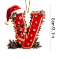 thumbnail image 3 of AZXY Christmas Letter Ornament, Acrylic Hanging Pendant Xmas Alphabet for Christmas Initial Ornament, Christmas Tree Decoration Hanging Pendant Xmas Gifts for Family (V), 3 of 7