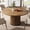 Natural Wood, variant on Tribesigns Black Round Dining Table for 4-6 People, 47.24-Inch Circle Wood Kitchen Table with Sturdy Fluted Metal Base, Modern Dining Room Furniture