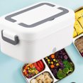 thumbnail image 4 of Hxlamzoo Portable Electric Lunch Box Heater - Rechargeable & Fast Heating Food Warmer for Office, Car, Travel, Camping | Stainless Steel Container with Intelligent Temp Control, 4 of 6