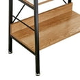 thumbnail image 4 of Allday 37 in. Beige Wood 3 Shelf Standard Bookcase with Metal Frame, 4 of 6