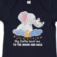 thumbnail image 4 of Inktastic My Safta Loves Me to the Moon and Back Elephant Family Boys or Girls Baby Bodysuit, 4 of 5