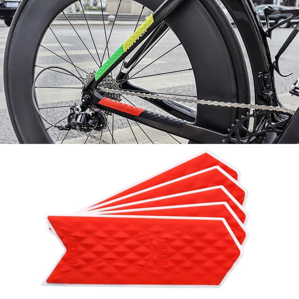 5 uds. Protector de de bicicleta, antiarañazos, tira de protección de de bicicleta, de protección de cadena de S rojo Macarena Etiqueta engomada del marco de la bicicleta