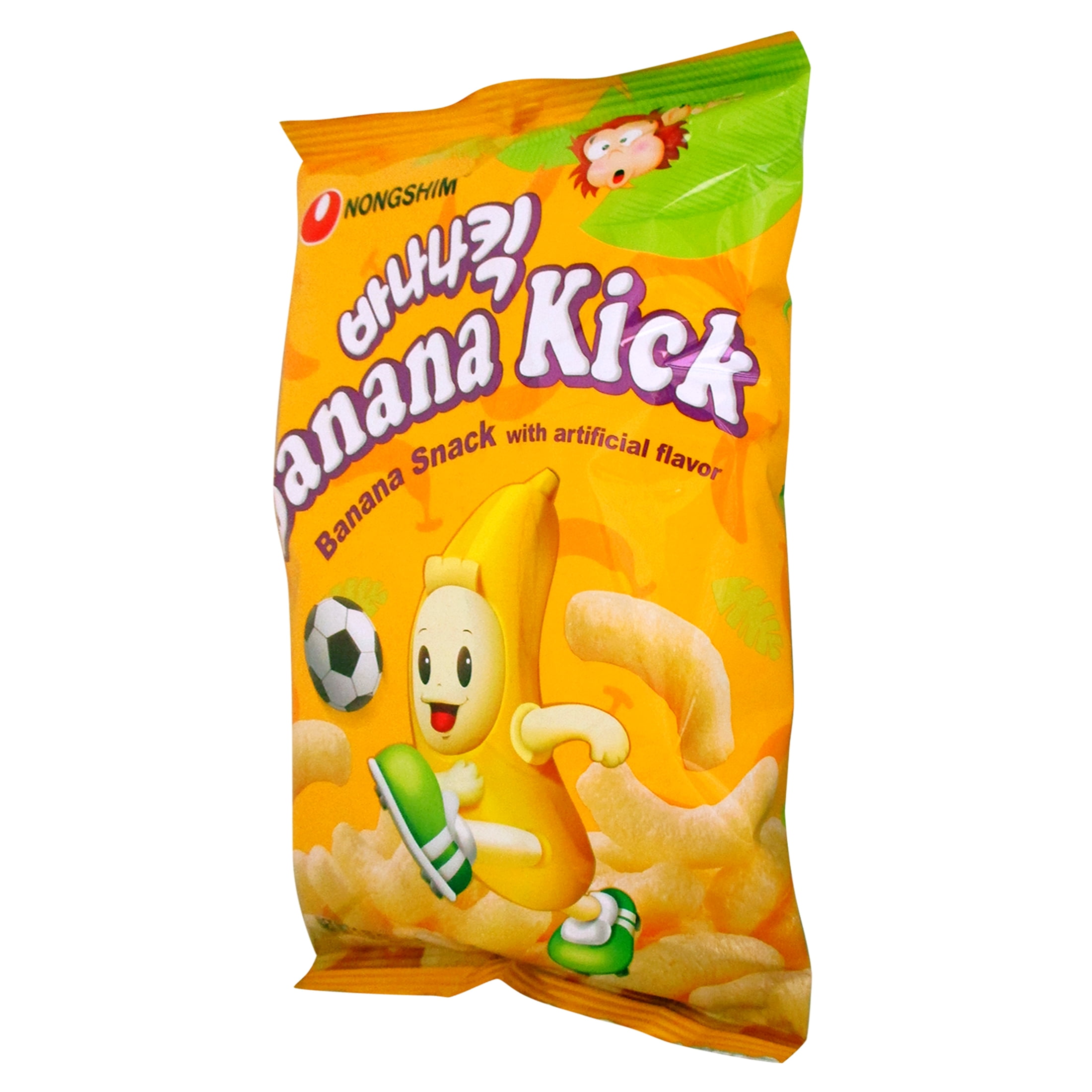 (4 pack) Nongshim Nongshim Banana Kick Corn Puff Snack, 1.58 oz