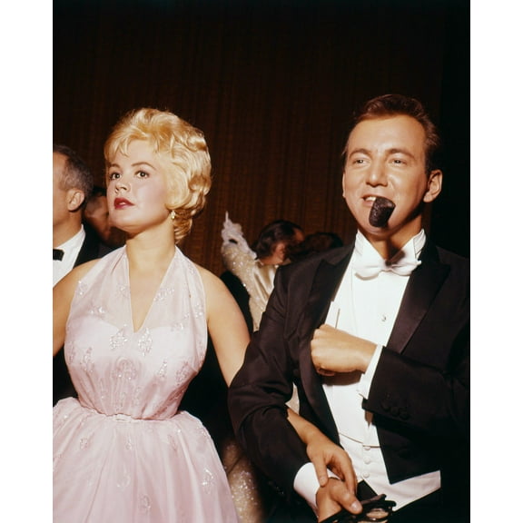 Bobby Darin Sandra Dee Smoking Pipe at Hollywood Event 24x36 Movie Poster