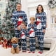 thumbnail image 1 of Pijama de muñeco de nieve con estampado completo, pijama navideño azul (mangas largas), 1 of 5