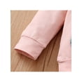 thumbnail image 6 of Infant Baby Girls 3 Pieces Outfits, Long Sleeve Big Pockets Hoodies + Floral Print Long Pants + Headband Set, 6 of 9