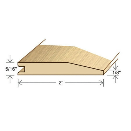 Moldings Online 0.31'' x 2'' x 78'' Red Oak Reducer