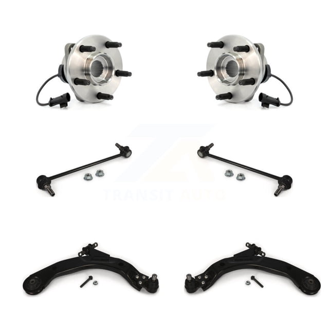 Transit Auto Front Hub Bearing Lower Control Arm with Ball Joint Sway Bar Link Kit for Car 2010 Chevrolet HHR SS Turbocharged with FE1 or FE3 Suspension 300mm Center To Length - K77-102302