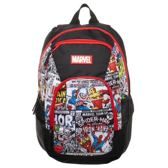 Marvel Comics Iron Man Hulk Captain America Spiderman Sac à Dos pour Ordinateur Portable