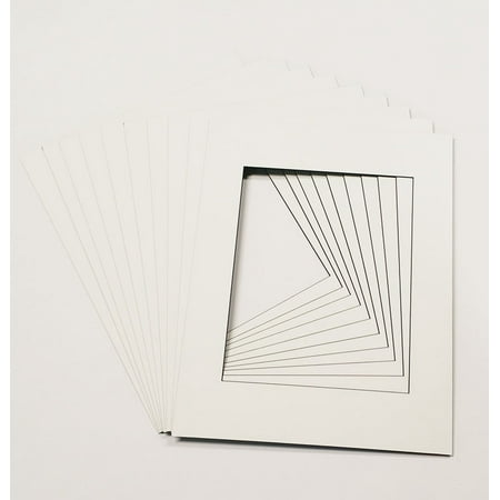 

Smooth White 12x16 White Picture Mats with White Core for 8x10 Pictures - Fits 12x16 Frame