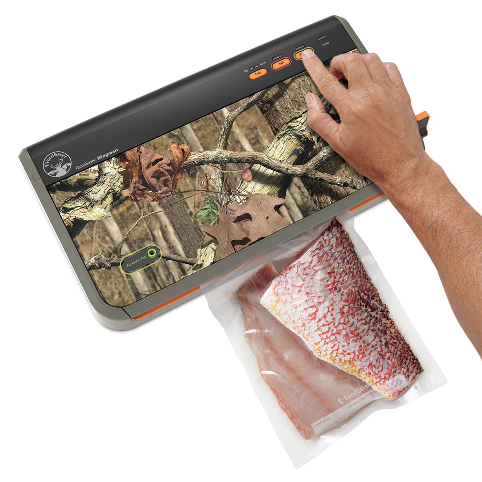 FoodSaver GameSaver 2100 Series Wingman Plus Food Meat Vacuum Sealer, Camo
