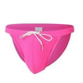thumbnail image 5 of zeranth Men Triangle Swimming Briefs Low Waist Anti-exposure Drawstring Solid Color Soft Quick Dry Breathable Slim Fit Bathing Surfing Water Sports Swimming Trunks, 5 of 7