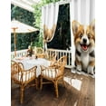 thumbnail image 5 of nqOlkjepod Outdoor Curtains for Patio Waterproof, Cute Puppy Outdoor Privacy Panels Grommet, Modern Sitting Pet Dog Watercolor Blackout Outside Curtains for Porch/Cabana/Pergola 54"x108", 2 Panels, 5 of 8