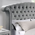 thumbnail image 5 of Furniture of America Gijit Glam Fabric Wingback Tufted Cal King Bed in Gray, 5 of 6