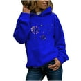 thumbnail image 2 of POTETI Womens Casual Hoodies Long Sleeve Hooded Sweatshirts Pullover Tops, 2 of 3