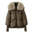 thumbnail image 4 of ChaoLingNeng Puffer Womens Coats, Women's Winter Puffer Coats Hooded Zip Up Casual Thickened Down Jackets Trendy Warm Clothes Outerwear, 4 of 4
