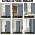 thumbnail image 6 of Accordion Style Magnetic Folding Door Curtains for Doorways/Closet, Room Divider Pleated Drapes with Hooks for Interior Living Room/Bedroom/Open Closet, Blue, W39 x L78 inches, 1 Panel, 6 of 14