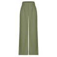 thumbnail image 4 of Mrasaso Under 10! Eddie Bauer Womens Pants,Women Pants,Outdoor Casual Pants,High Waist,Wide Leg,Versatile Design,Pocketed Long Pants for Women,Army Green|L, 4 of 7