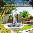 thumbnail image 2 of Eco-friendly Solar Water Feature, Solar Powered Garden Decoration for Bird Baths, Ponds, with Adjustable Water Column Height, 2 of 5