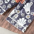 thumbnail image 4 of Weebloom Girls Halloween Pajamas Boys Long Sleeve Cartoon Prints Tops T Shirt Pants Outfits Funny Homewear,2-3 Years, 4 of 6